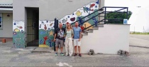 Murales di Filippo Biagioli con Andrea Mattiello e i ragazzi
