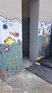Murales di Filippo Biagioli con Andrea Mattiello e i ragazzi
