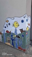 Murales di Filippo Biagioli con Andrea Mattiello e i ragazzi
